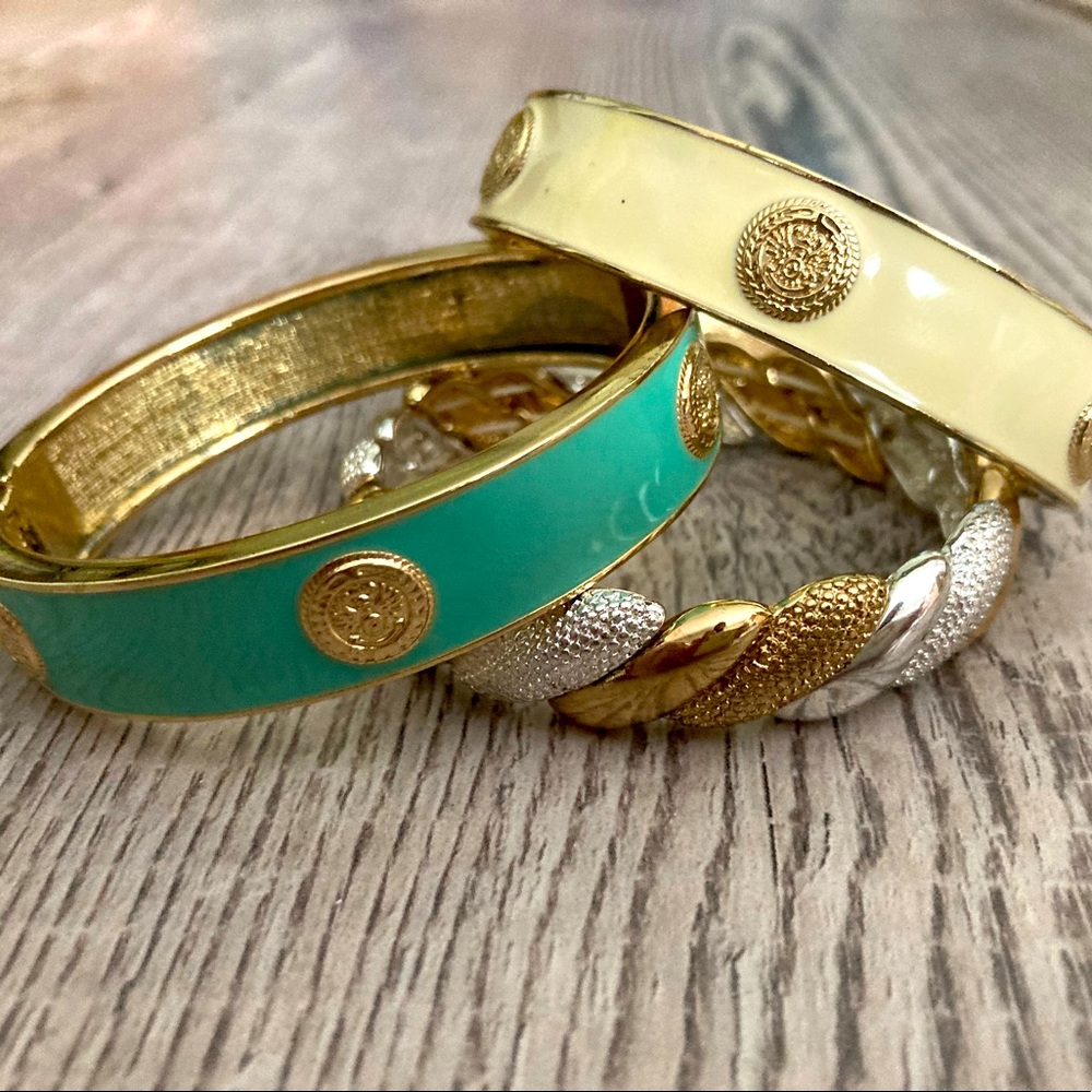 Mint green, good and silver bracelet bundle